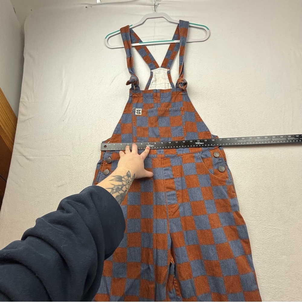 Checkered Blue and Orange Women's Jumpsuit- ON HOLD. DO NOT BUY. - Picture 3 of 6